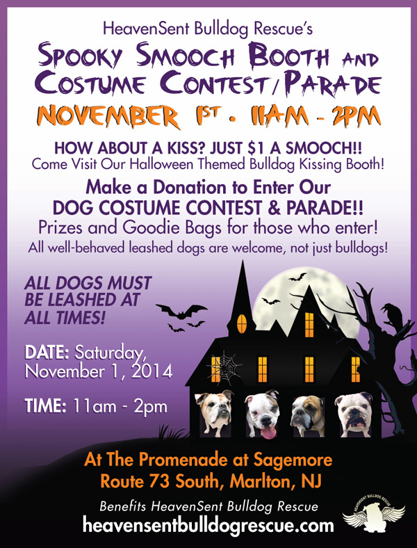 HeavenSent Bulldog Rescue's Spooky Smooch Booth and Costume Contest